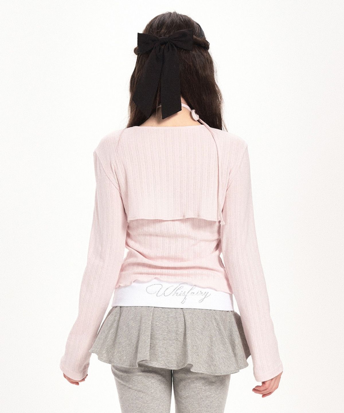 위스페어리(WHISFAIRY) Rosy Bloom Bolero Set - PINK
