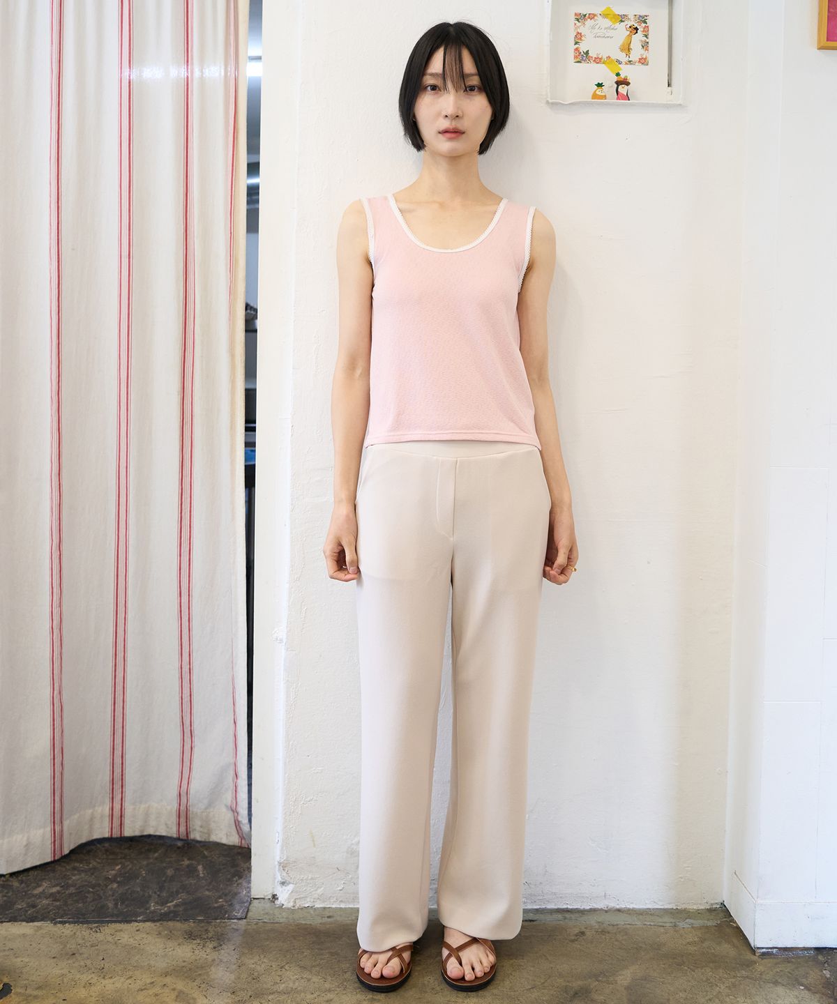줄리아페페(JULIAPEPE) Lace Point Sleeveless Pink