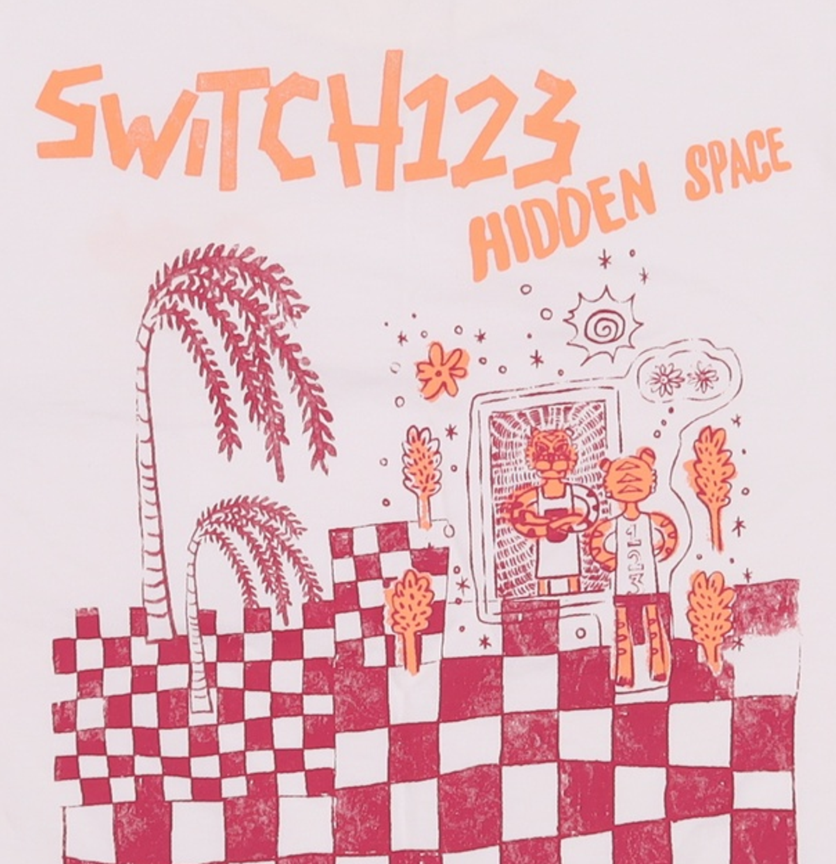 스위치123(SWITCH123) 스탠다드 히든스페이스 반팔 티셔츠(화이트)_SYS6TS04WT 1