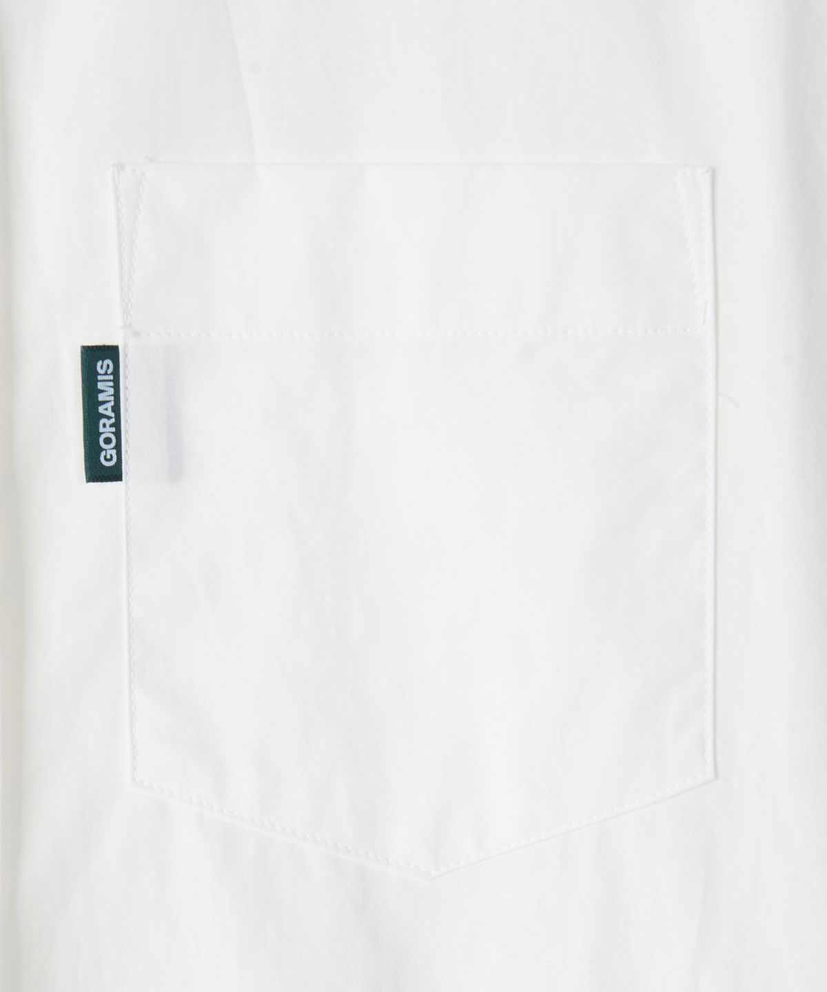 고라미스(GORAMIS) 로고 탭 고밀도 코튼 셔츠 [OFF WHITE]