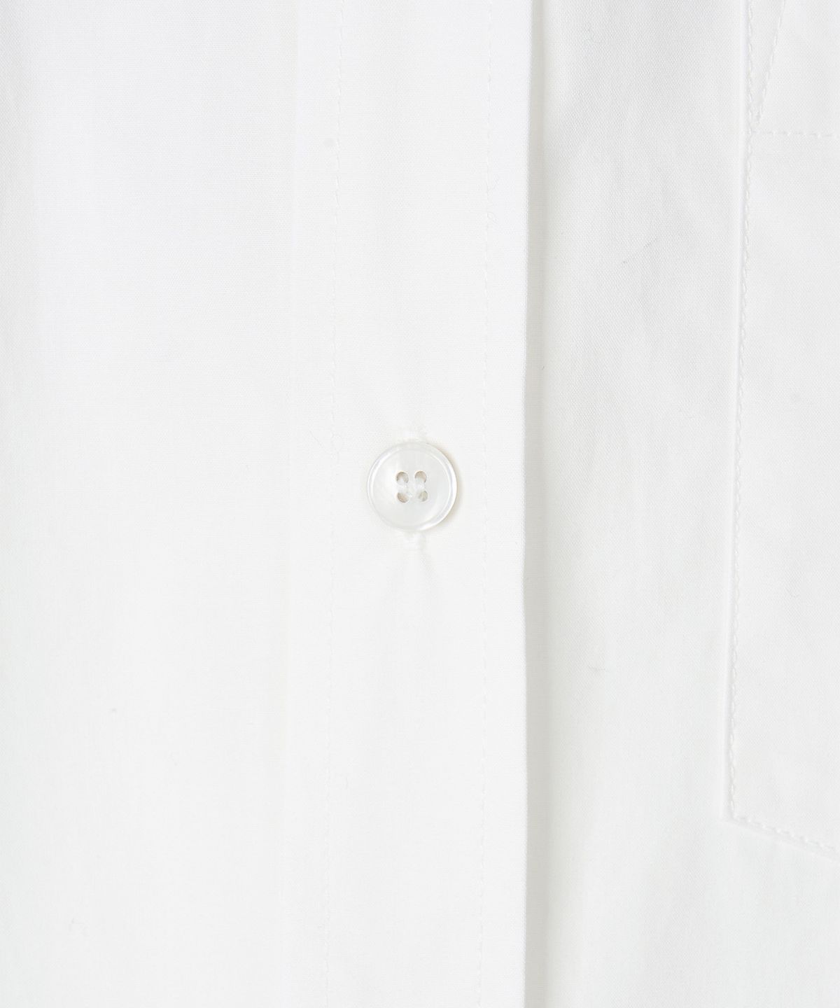고라미스(GORAMIS) 로고 탭 고밀도 코튼 셔츠 [OFF WHITE]