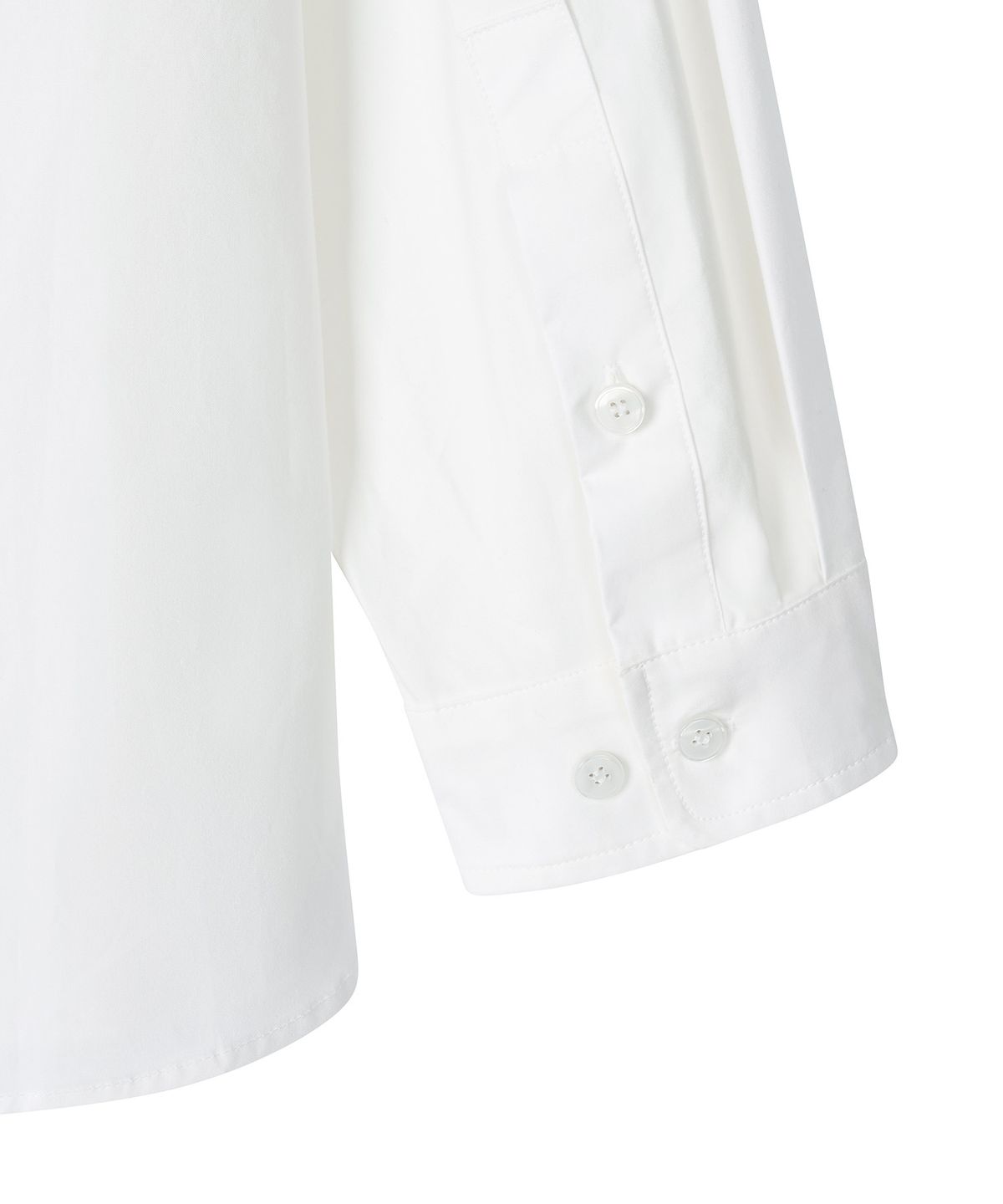 고라미스(GORAMIS) 로고 탭 고밀도 코튼 셔츠 [OFF WHITE]