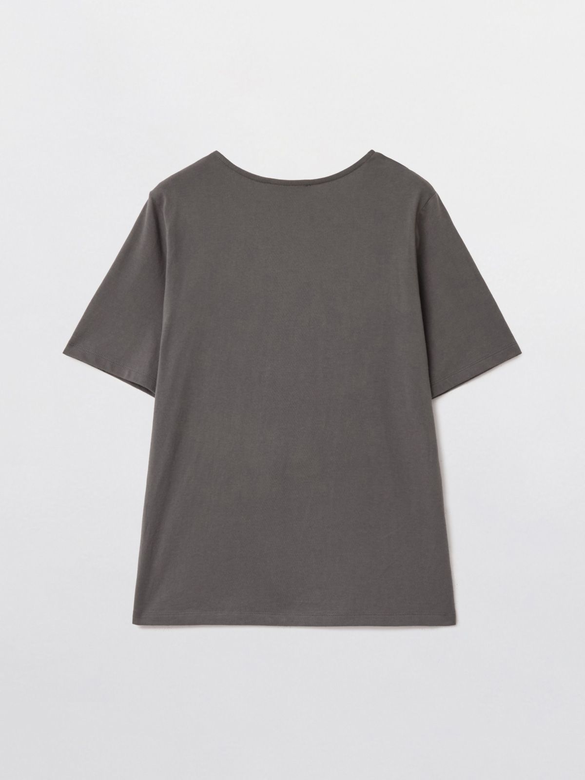 피브스피브스(PEEVES PEEVES) Curved Bib T-Shirt / Charcoal