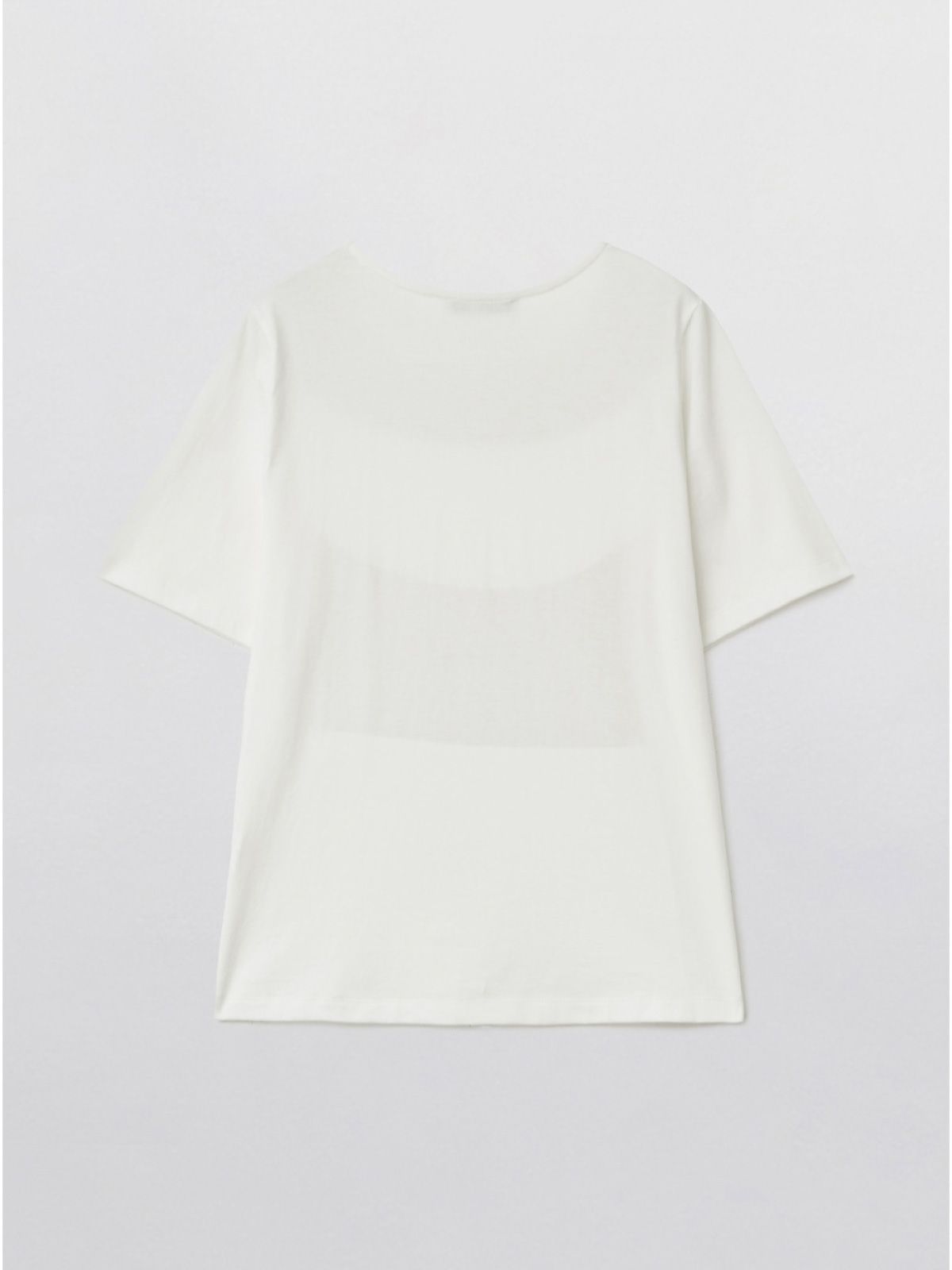 피브스피브스(PEEVES PEEVES) Curved Bib T-Shirt / Ivory