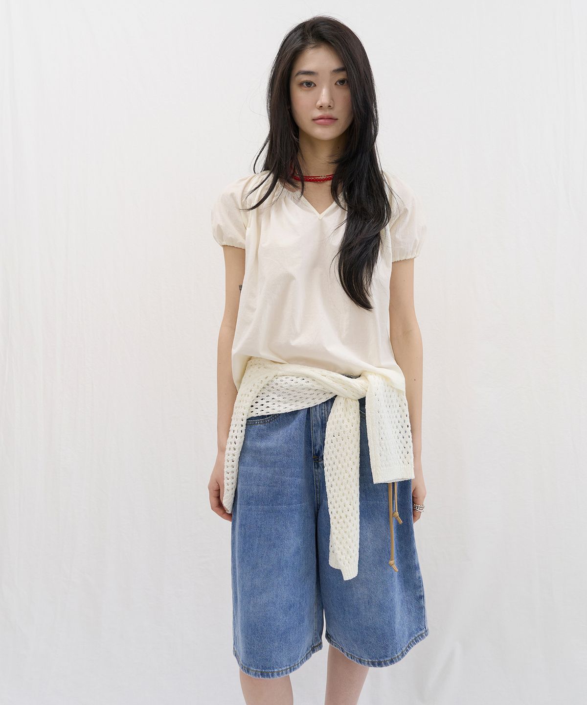 줄리아페페(JULIAPEPE) Amy & String Summer Blouse Set