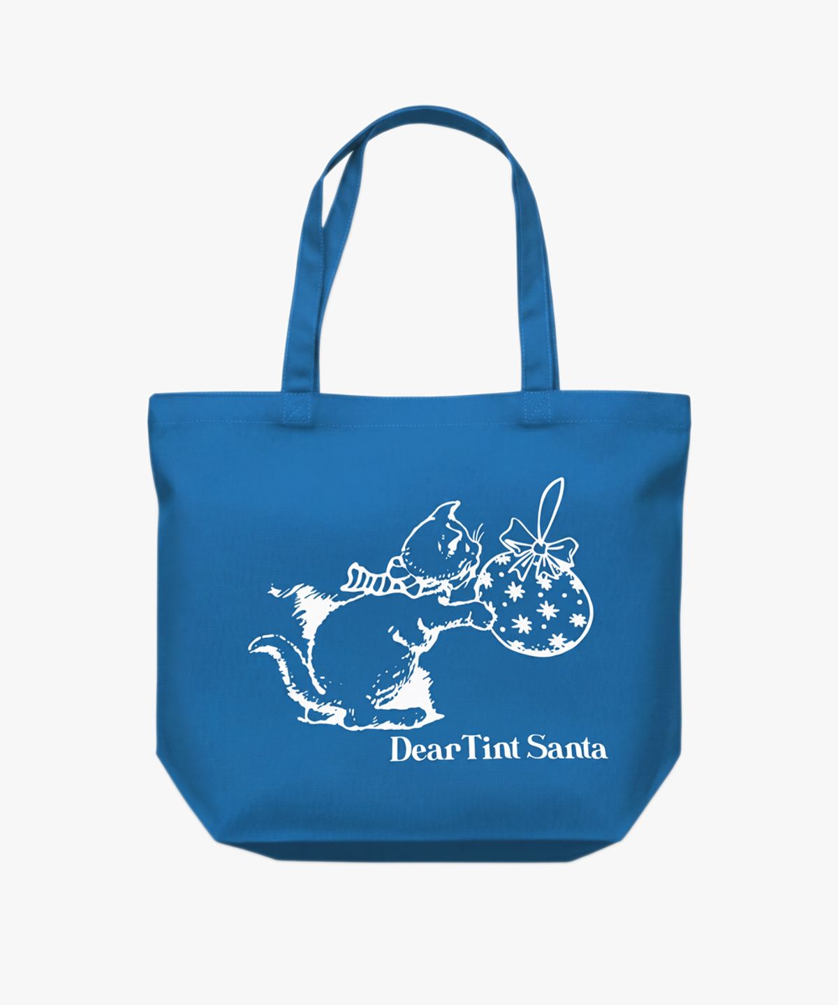 디어틴트산타(DEAR TINT SANTA) Holiday Cat Big Tote_turquoise