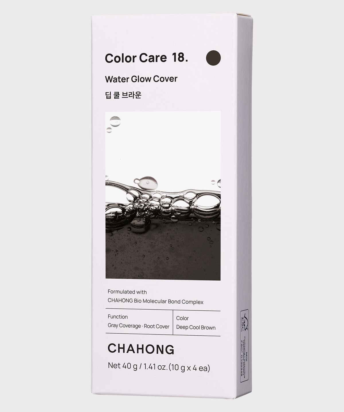 차홍(CHAHONG) (저자극 살롱 물염색) 워터 글로우 커버 Deep Cool Brown 리필