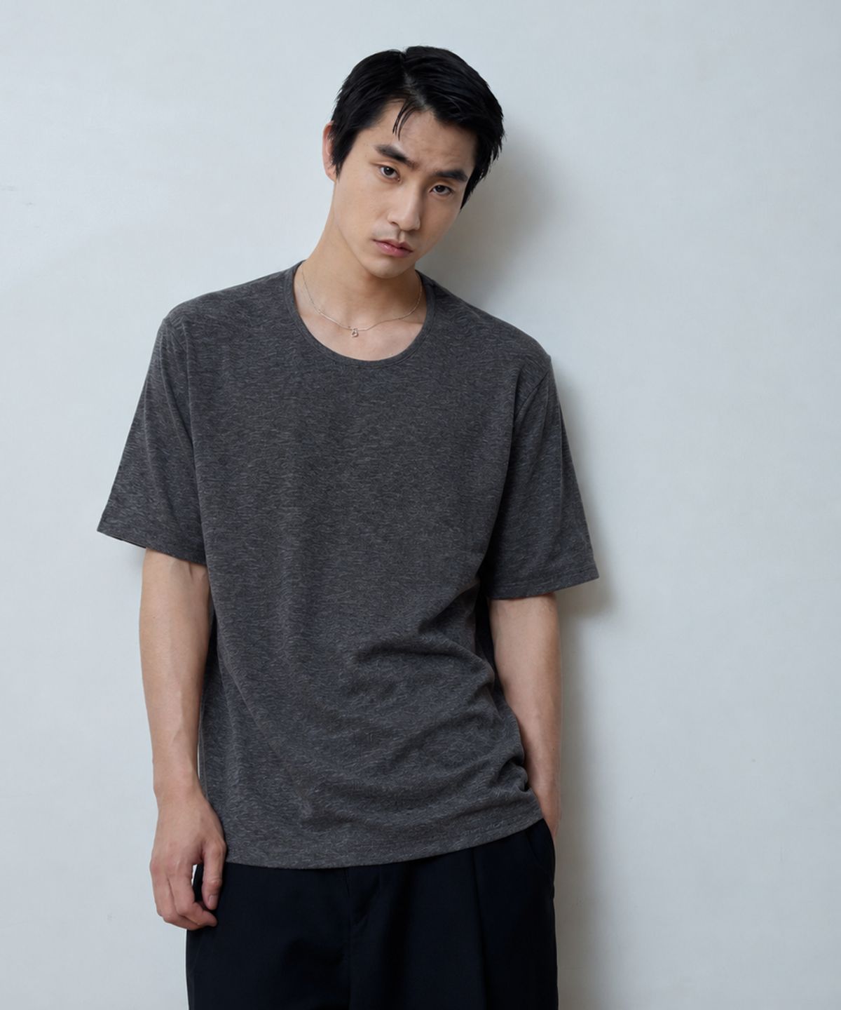 발루트(BALLUTE) (2-PACK) SLUB U-NECK HALF CROP T-SHIRTS