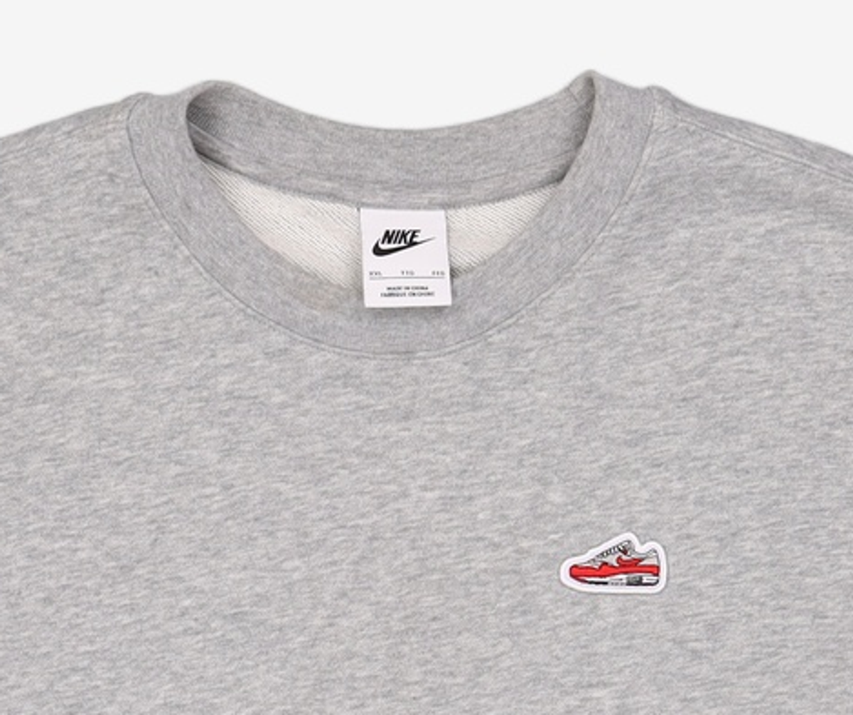 나이키(NIKE) 스포츠웨어 프렌치 테리 크루넥 스웨트셔츠 M - 다크 그레이 헤더:블랙 / FZ5203-063 110