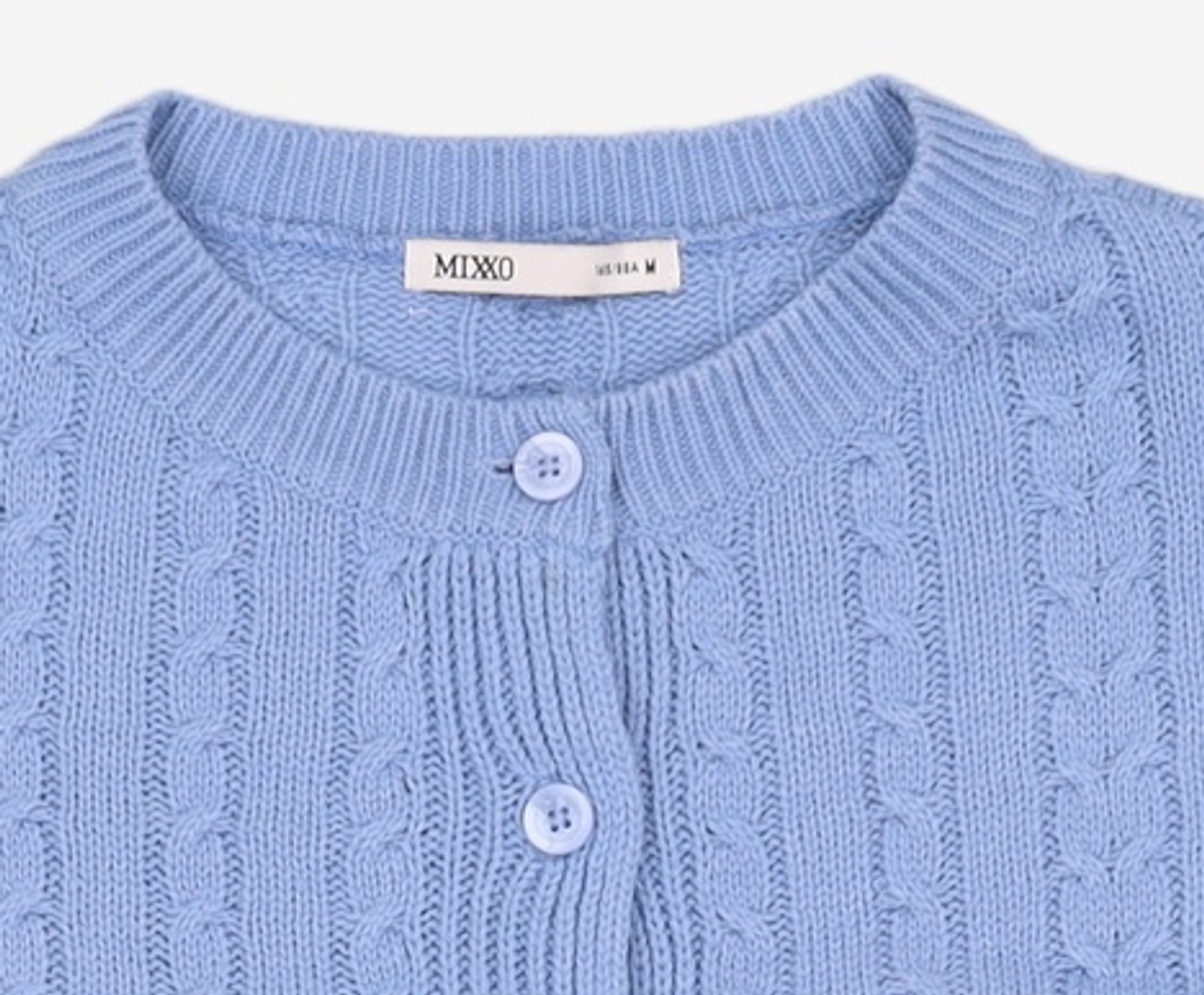 미쏘(MIXXO) 라운드 잔케이블 가디건 MIWCKB312T M