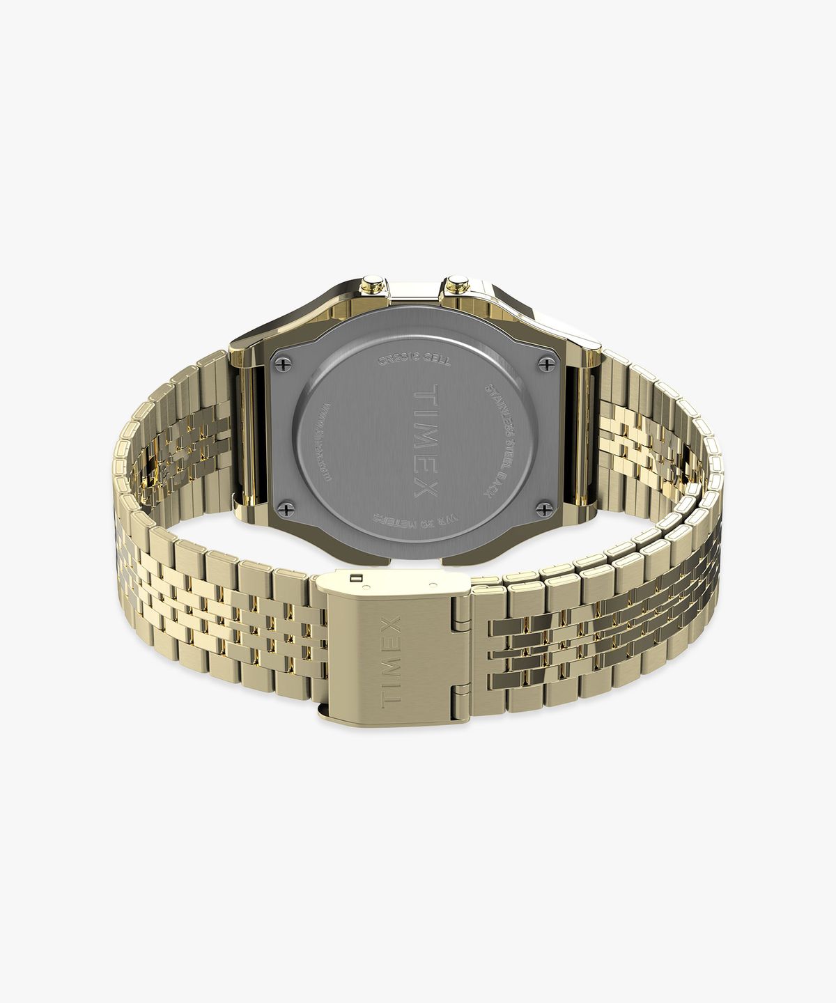 타이맥스(TIMEX) T80 골드 스틸밴드 남녀공용 디지털시계 34mm