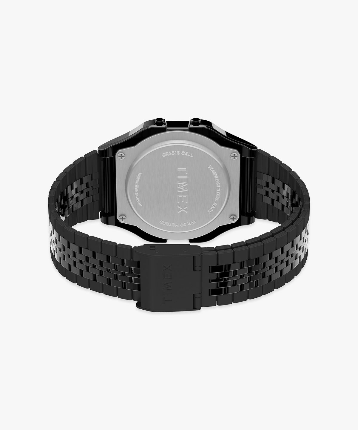 타이맥스(TIMEX) T80 올블랙 메탈스트랩 전자시계 34mm