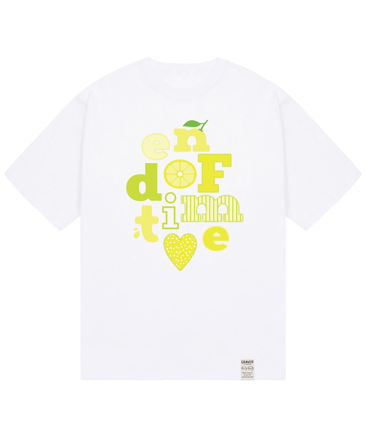 그레이버(GRAVER) [UNISEX]END-OF-TIME_LEMON 반팔티_2color