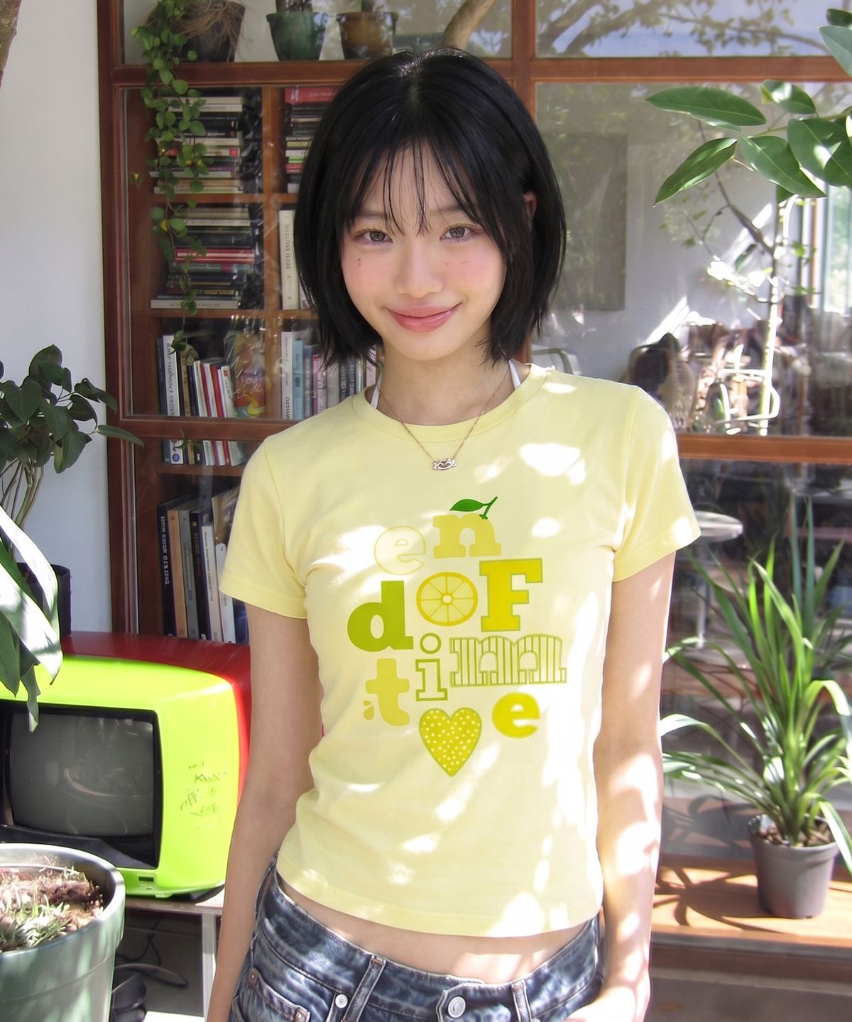 그레이버(GRAVER) [UNISEX]END-OF-TIME_LEMON 반팔티_2color