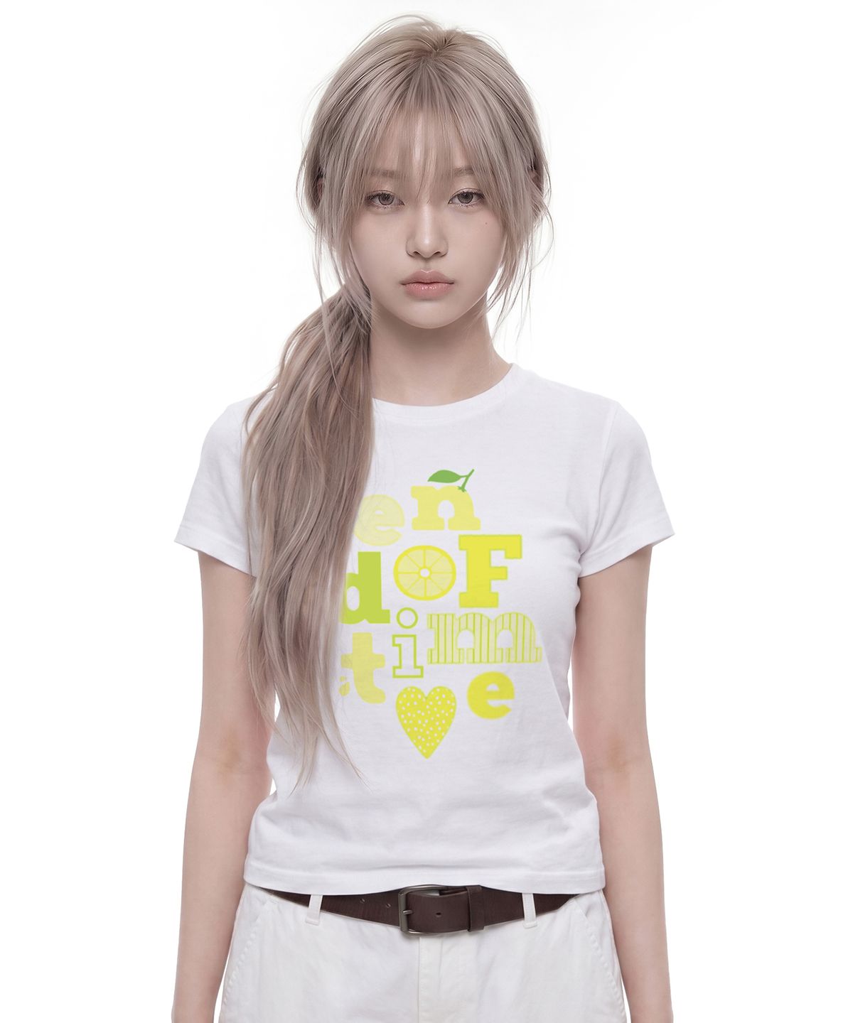 그레이버(GRAVER) [UNISEX]END-OF-TIME_LEMON 반팔티_2color