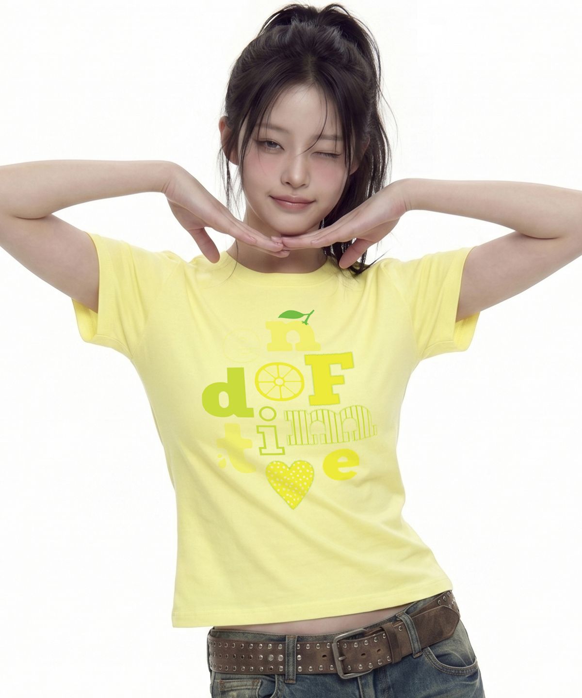 그레이버(GRAVER) [UNISEX]END-OF-TIME_LEMON 반팔티_2color