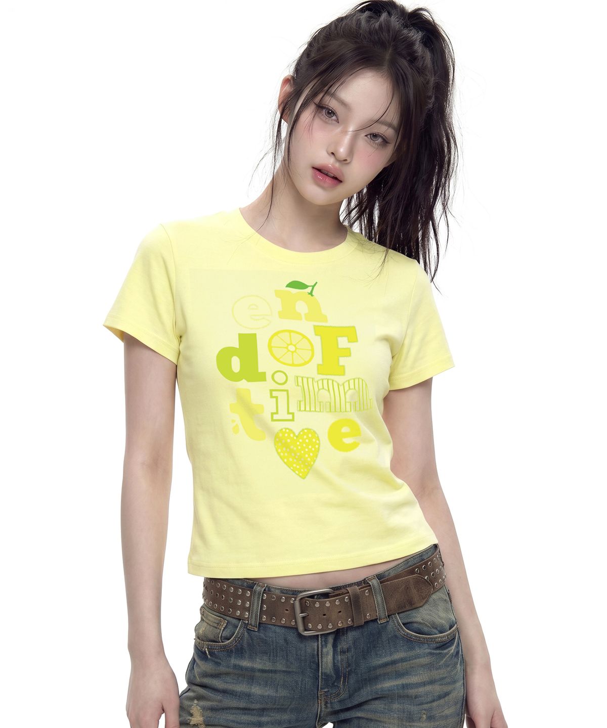 그레이버(GRAVER) [UNISEX]END-OF-TIME_LEMON 반팔티_2color