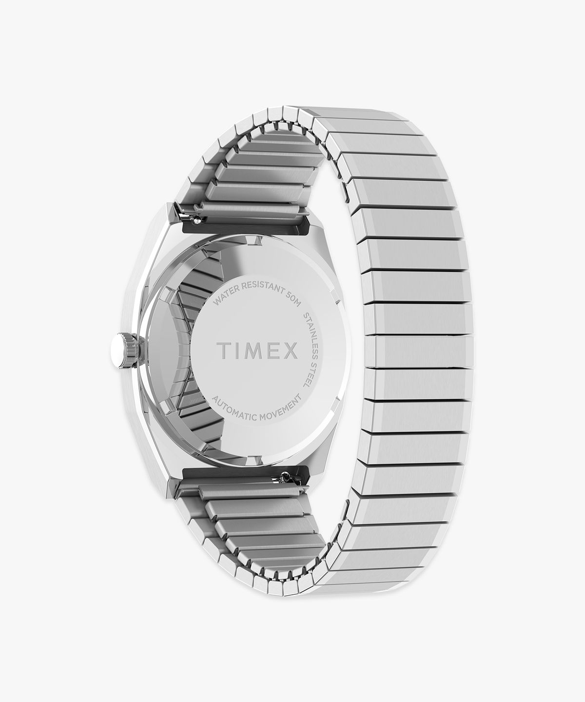 타이맥스(TIMEX) E라인 오토매틱 1983 리이슈 실버 메탈시계 34mm