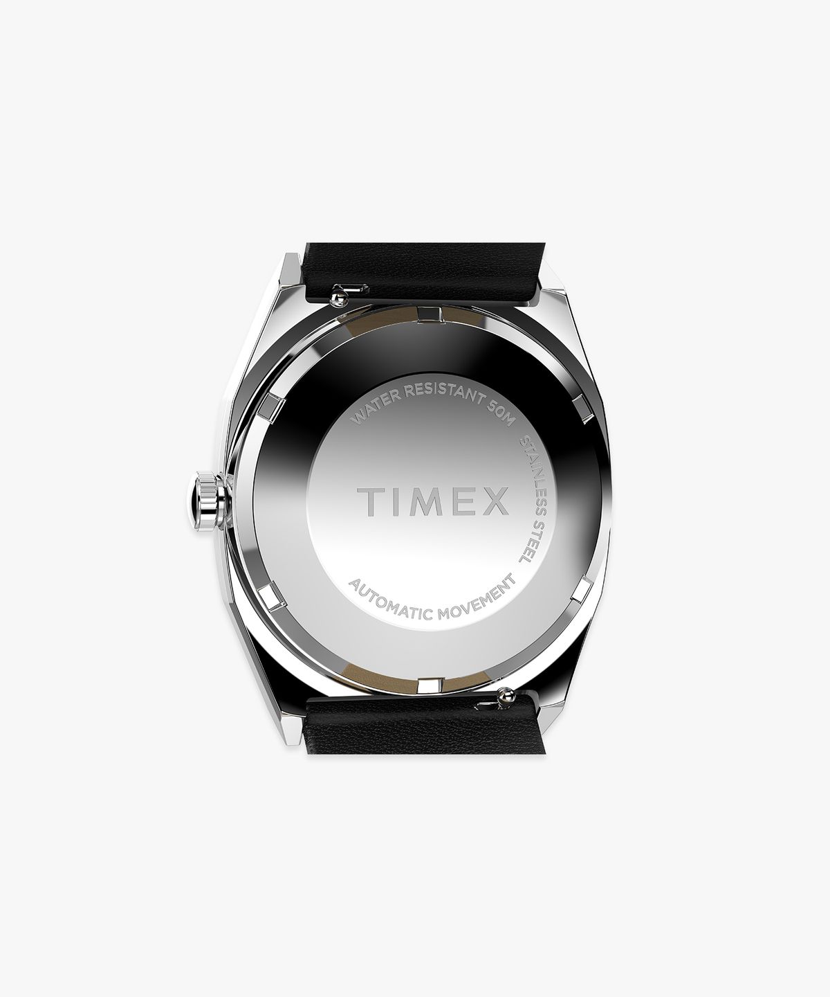 타이맥스(TIMEX) E라인 오토매틱 1983 블랙 가죽시계 34mm
