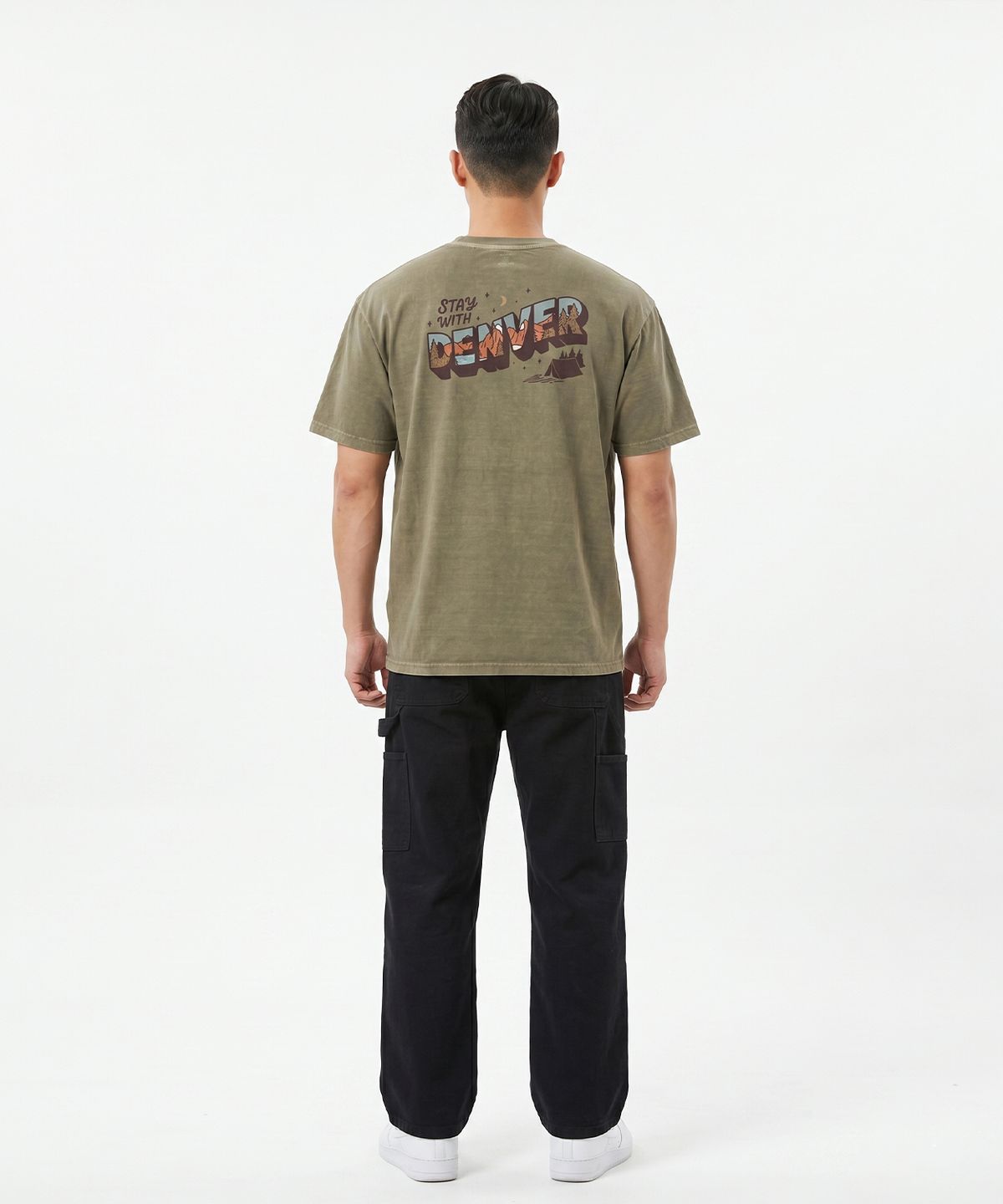 덴버(DENVER) DVT050_STAY WITH 피그먼트 티셔츠