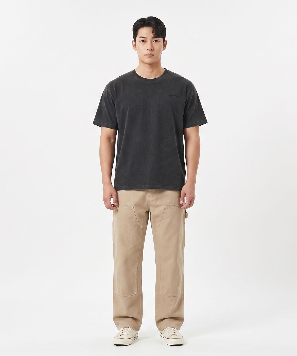 덴버(DENVER) DVT050_STAY WITH 피그먼트 티셔츠