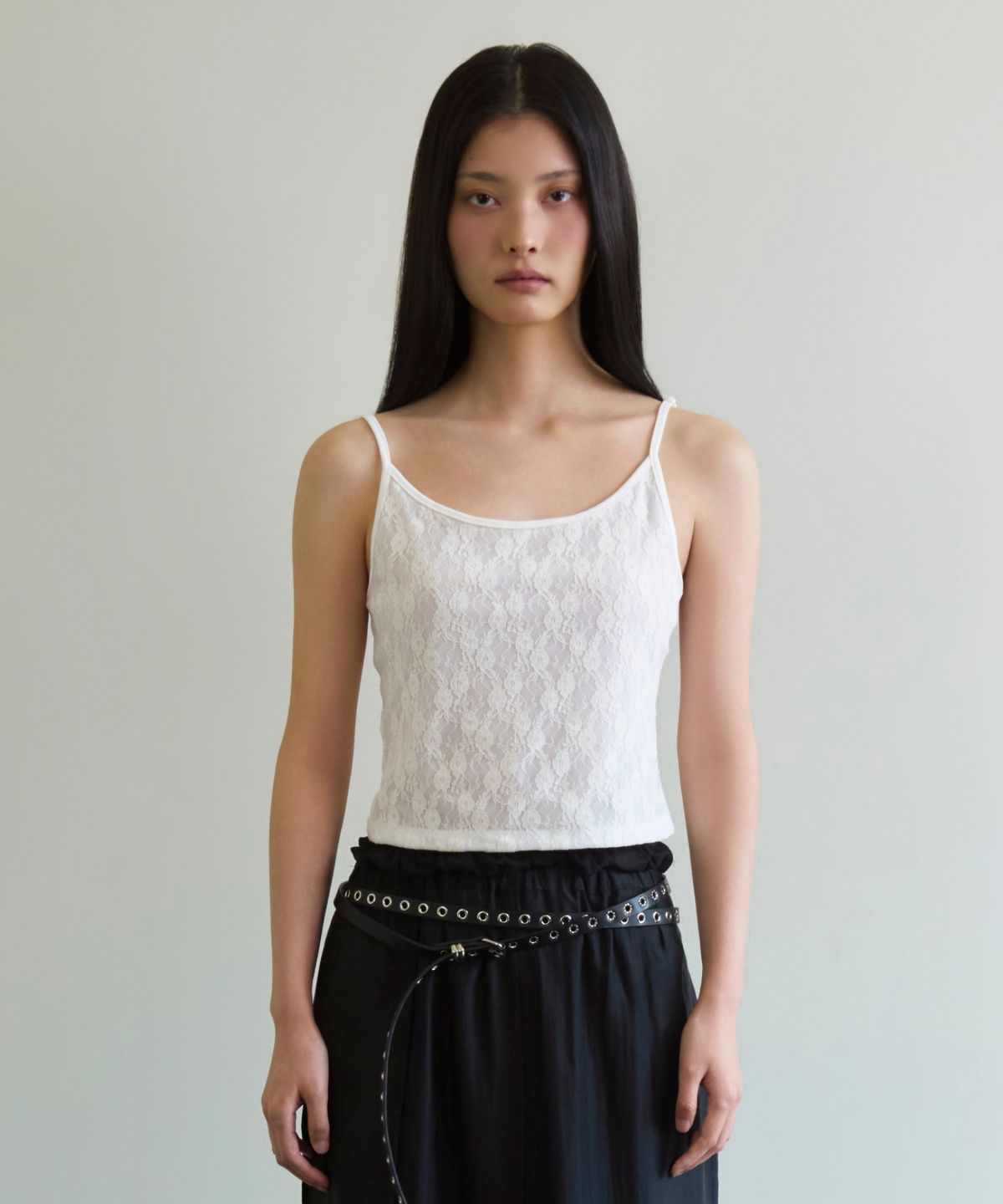 언틸디예스(UNTIL THE YES) Vintage Floral Lace Cami Top, Ivory