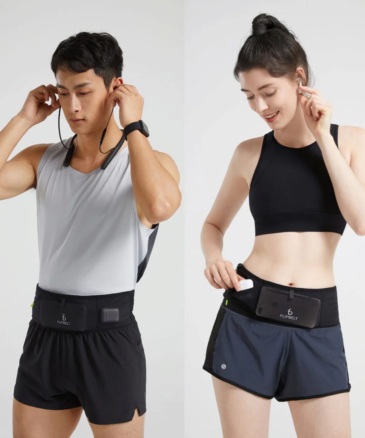 플립벨트(FLIPBELT) 에어 러닝 벨트 스포츠힙색 네온 옐로우