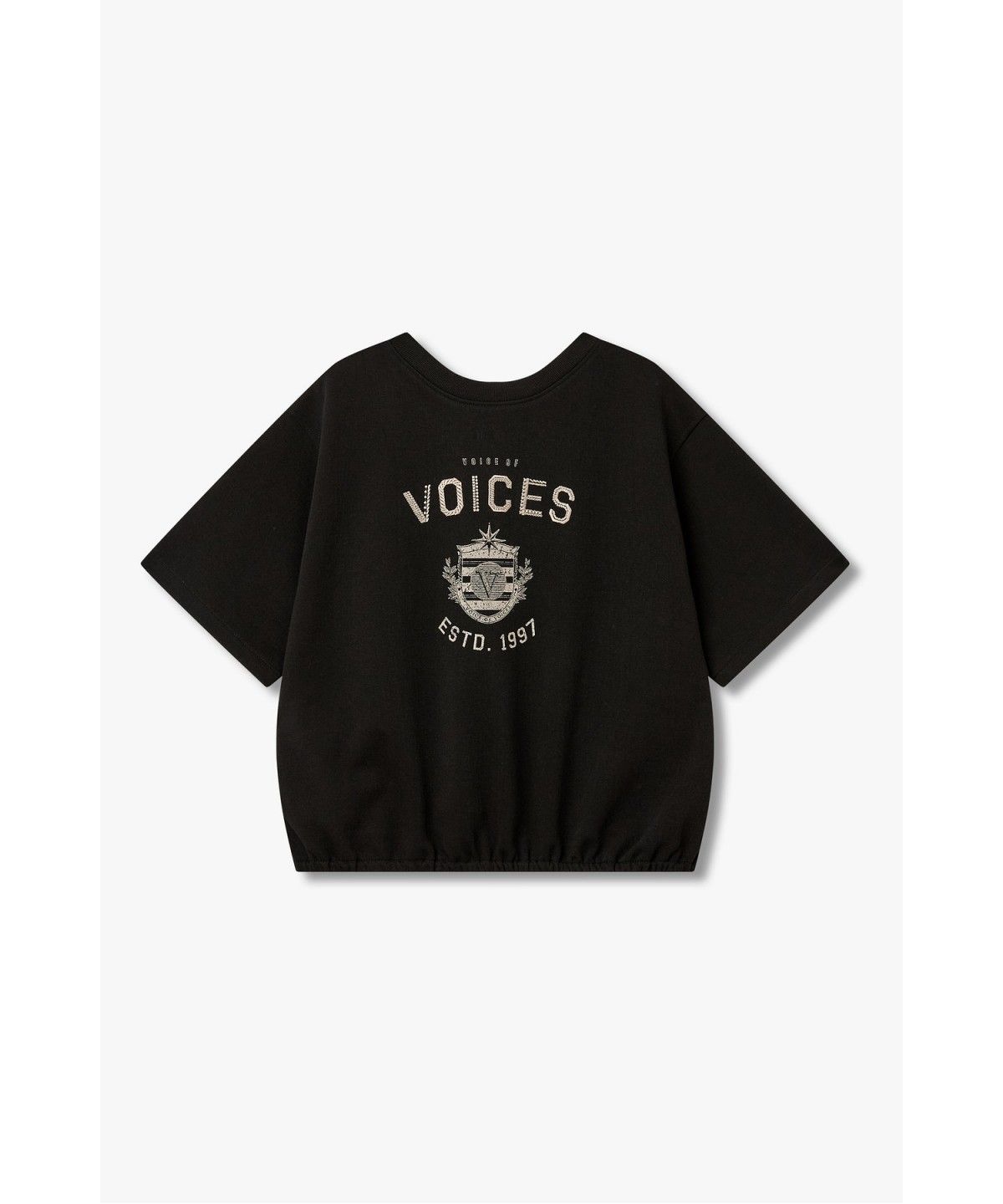 보브(VOICE OF VOICES) 엠브로이더리 투웨이 티셔츠_블랙 7156240008