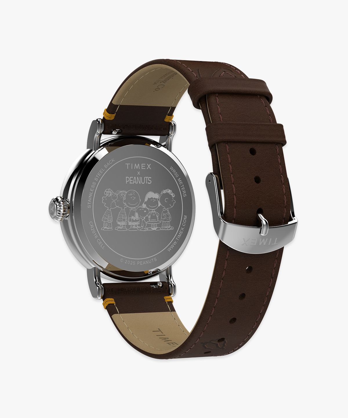타이맥스(TIMEX) 타이맥스 x 피너츠 스탠다드 땡스기빙 브라운 가죽시계 40mm