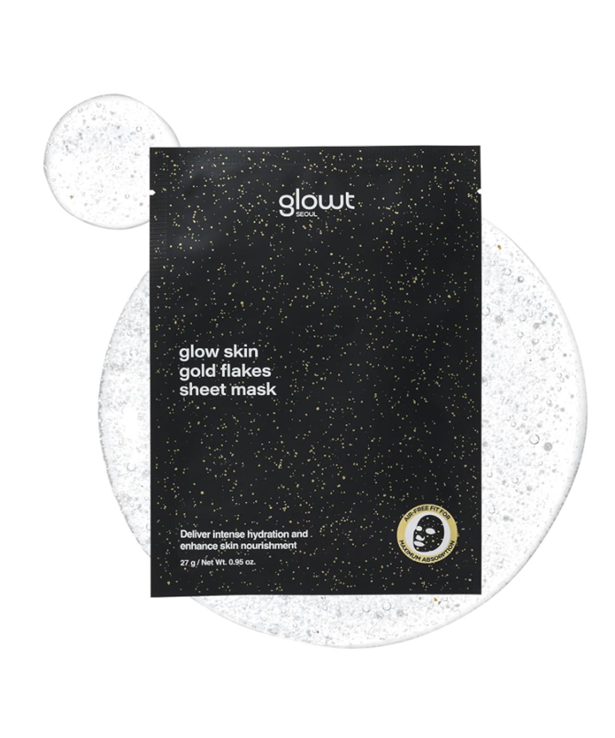 글로스앤글로우(GLOSS&GLOW) 글로우 스킨 골드 플레이크 시트 마스크 1P