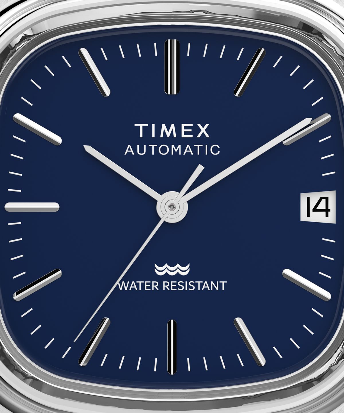타이맥스(TIMEX) E라인 오토매틱 1983 익스펜션 스트랩 블루시계 34mm