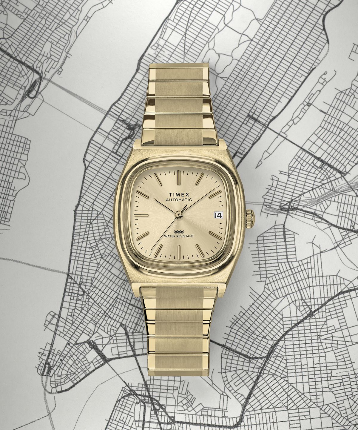 타이맥스(TIMEX) E라인 오토매틱 1983 리이슈 금장시계 34mm