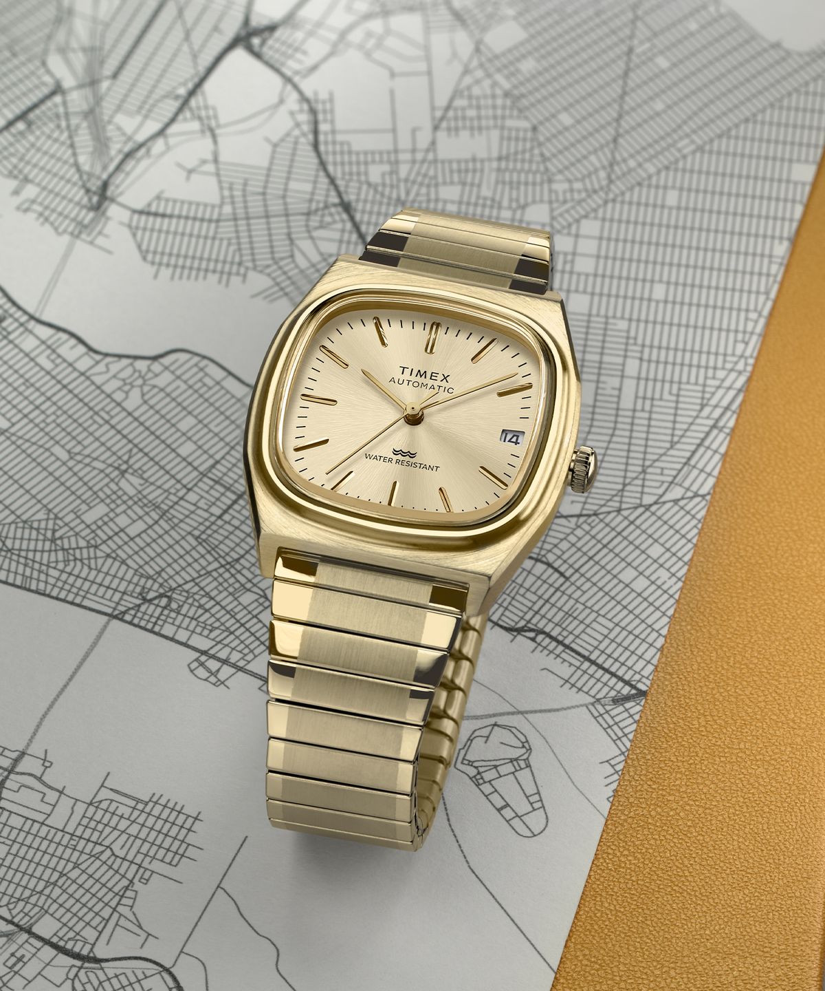 타이맥스(TIMEX) E라인 오토매틱 1983 리이슈 금장시계 34mm