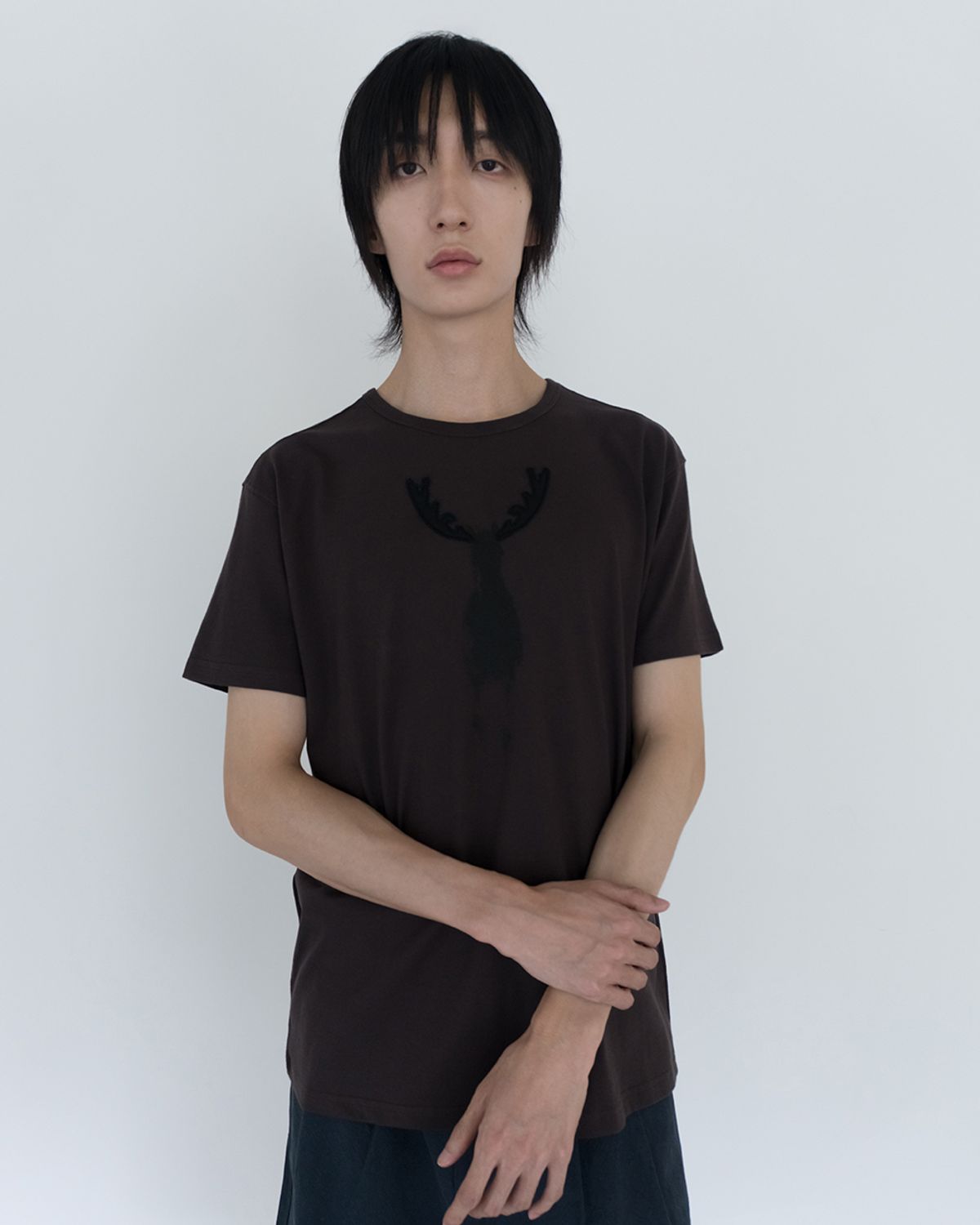 사일런트실러블(SILENTSYLLABLE) Pony print T-shirts / Charcoal