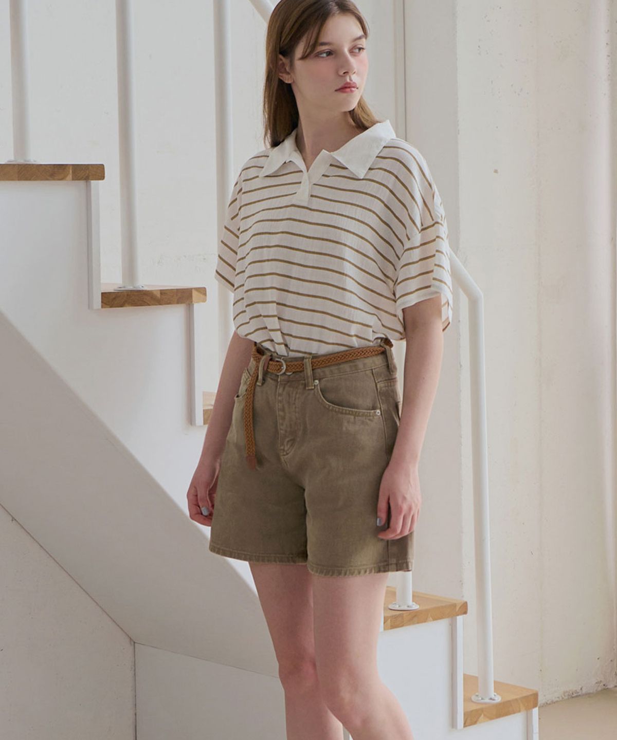 슬로우롤리(SLOWLOLLI) Soft cotton half pants_4 Colors
