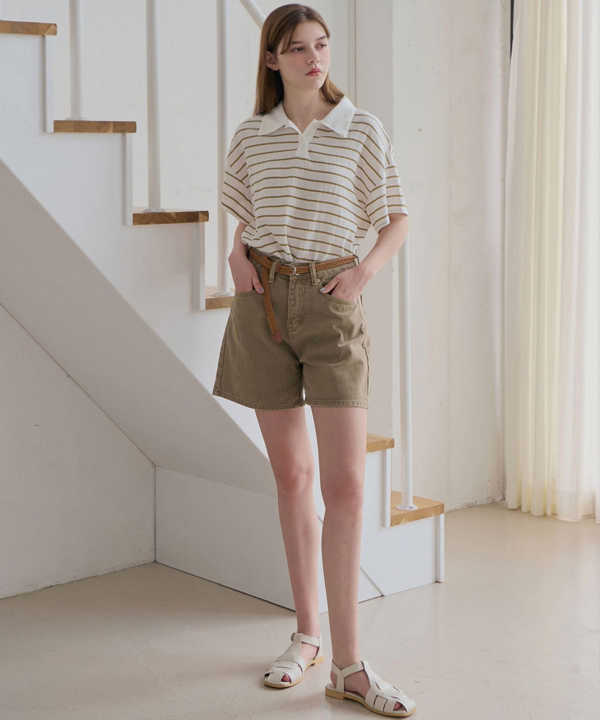 슬로우롤리(SLOWLOLLI) Soft cotton half pants_4 Colors