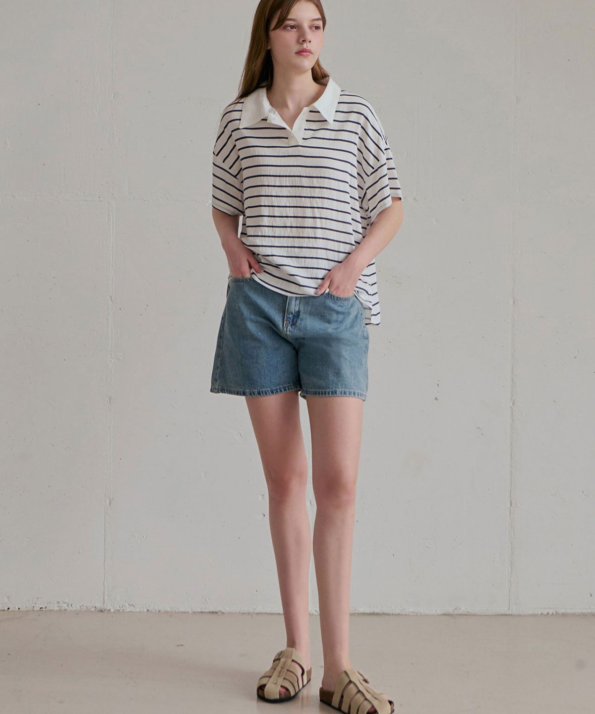 슬로우롤리(SLOWLOLLI) Soft cotton half pants_4 Colors