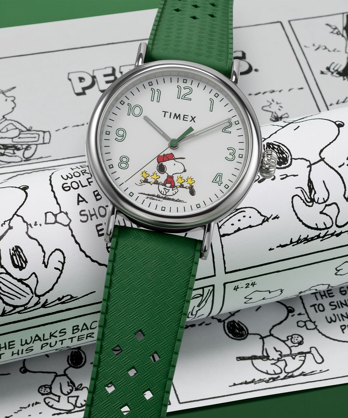 타이맥스(TIMEX) 타이맥스 x 피너츠 스탠다드 골프 러버스트랩 손목시계 40mm