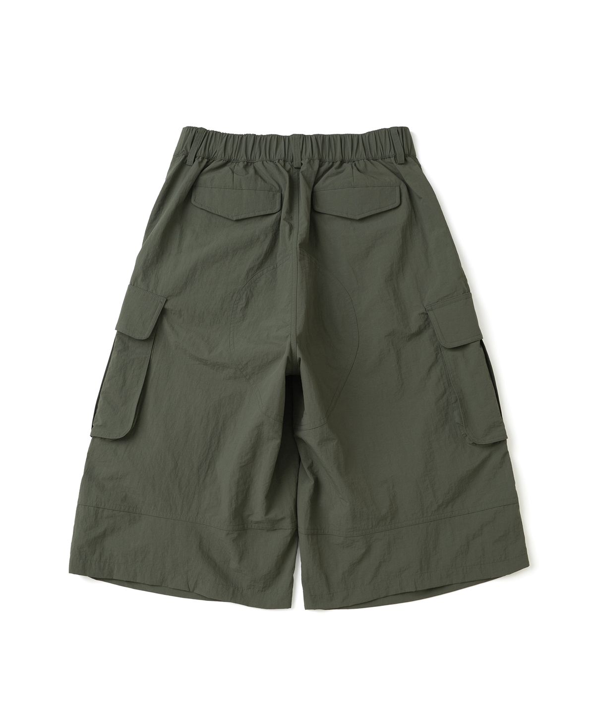 낫포너드(NOT4NERD) Knee Tuck Parachute Cargo Bermuda Shorts - Khaki