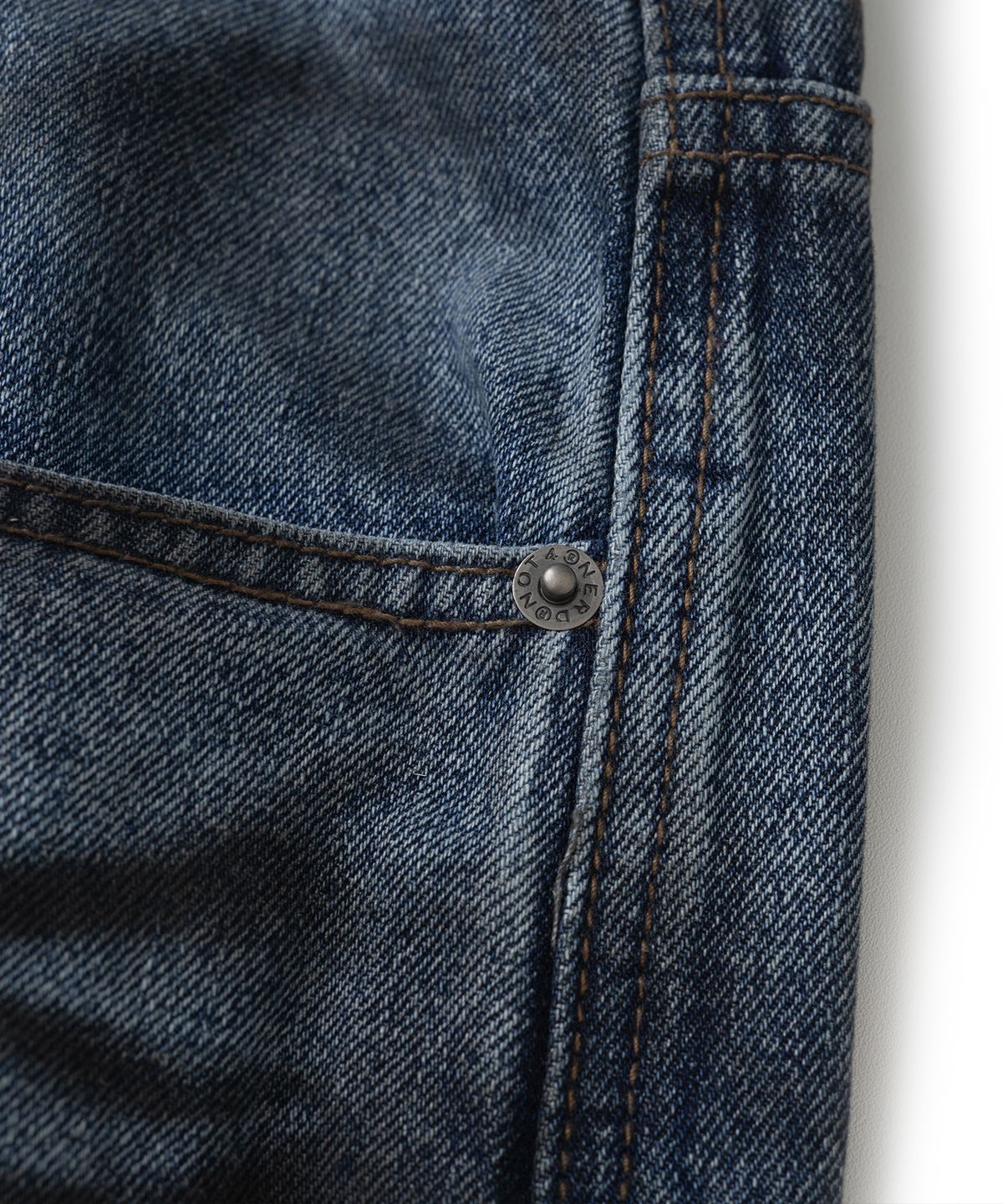 낫포너드(NOT4NERD) Camo Layered Distressed Bermuda Denim Shorts - Deep Blue
