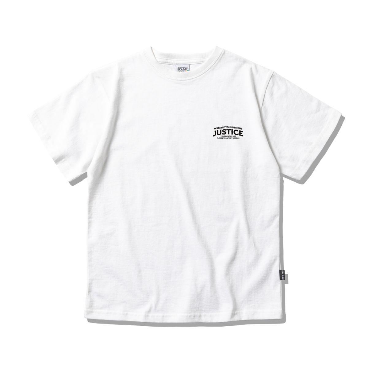 스플래시코드 키즈(SPLASHCODE KIDS) 키즈 반팔 티셔츠 화이트 - 홀리 저지먼트(Holy Judgement)
