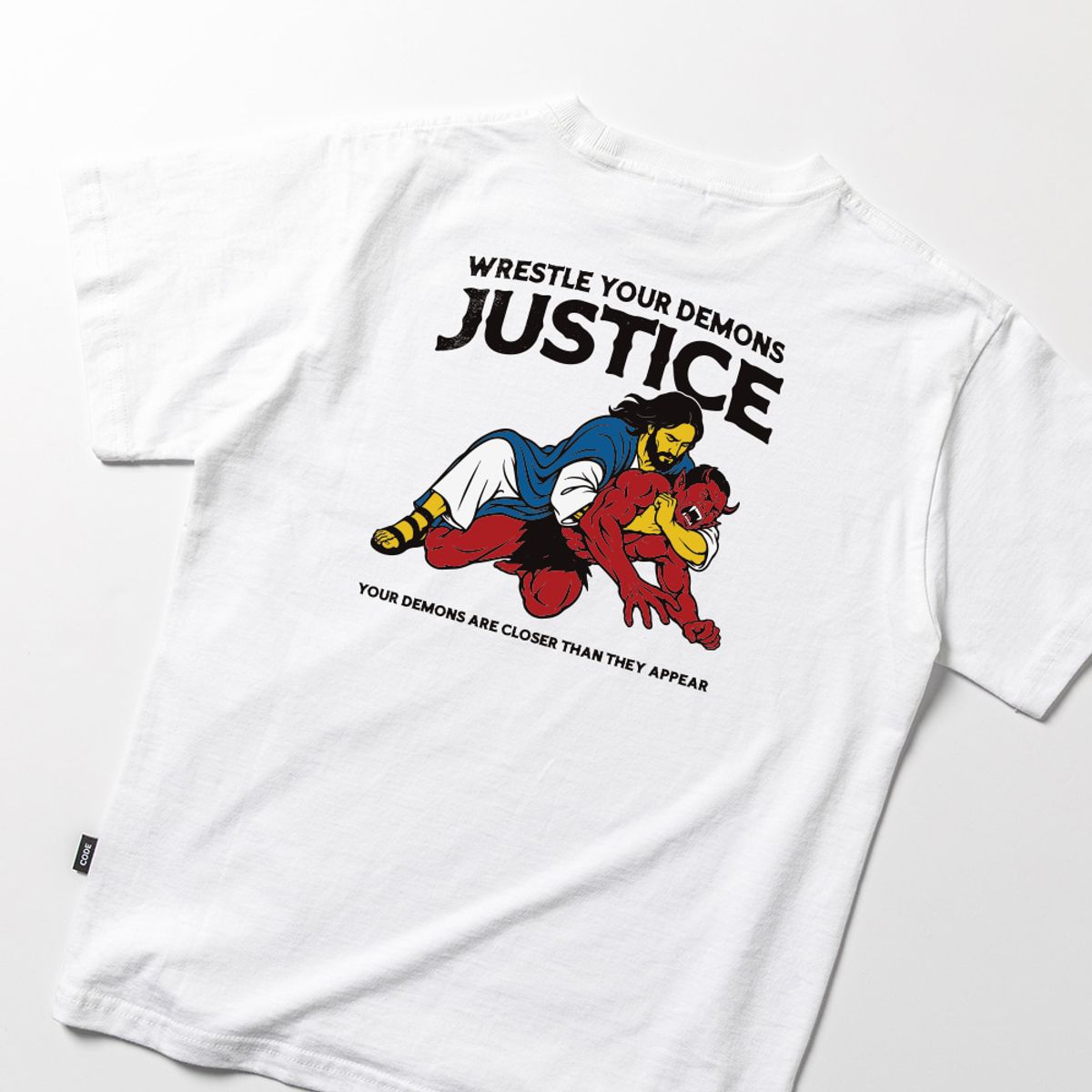 스플래시코드 키즈(SPLASHCODE KIDS) 키즈 반팔 티셔츠 화이트 - 홀리 저지먼트(Holy Judgement)
