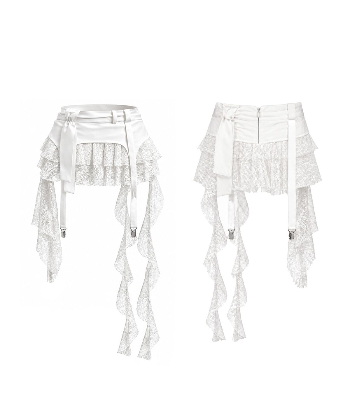 오도어(ODOR) Shaped vail skirt - White