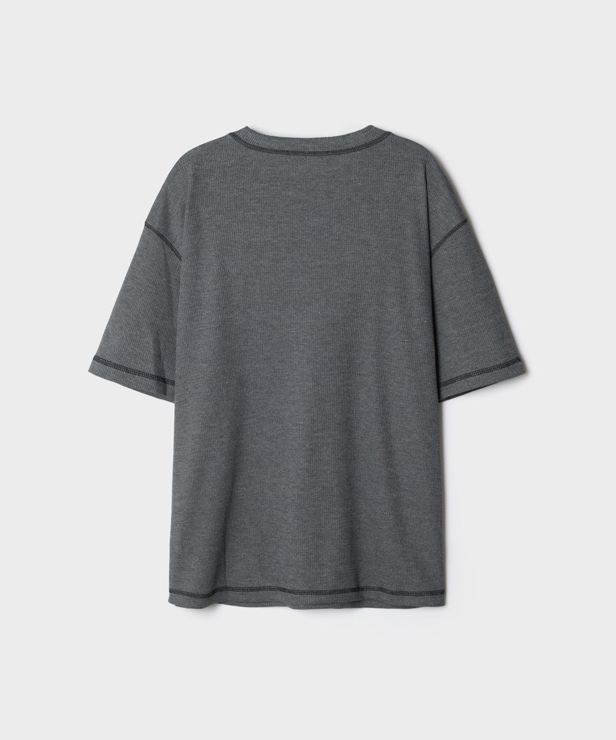 스파오(SPAO) 배색 스티치 와플 반팔티_SPRWG25C61