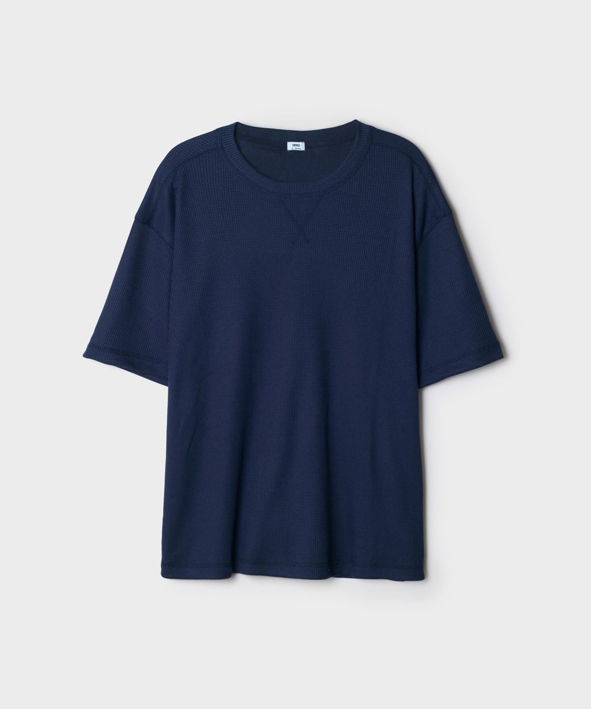 스파오(SPAO) 배색 스티치 와플 반팔티_SPRWG25C61