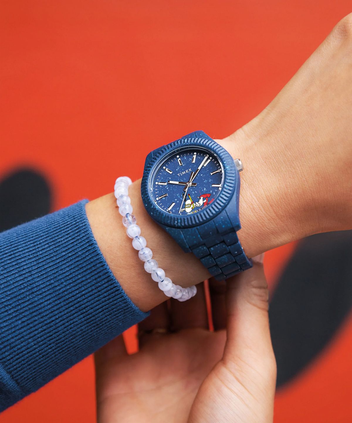 타이맥스(TIMEX) 타이맥스 x 피너츠 레거시 오션 재생 플라스틱 패션시계 42mm