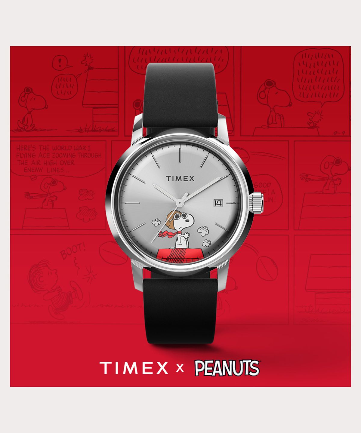 타이맥스(TIMEX) 타이맥스 x 피너츠 멀린 오토매틱 플라잉 에이스 워치 40mm