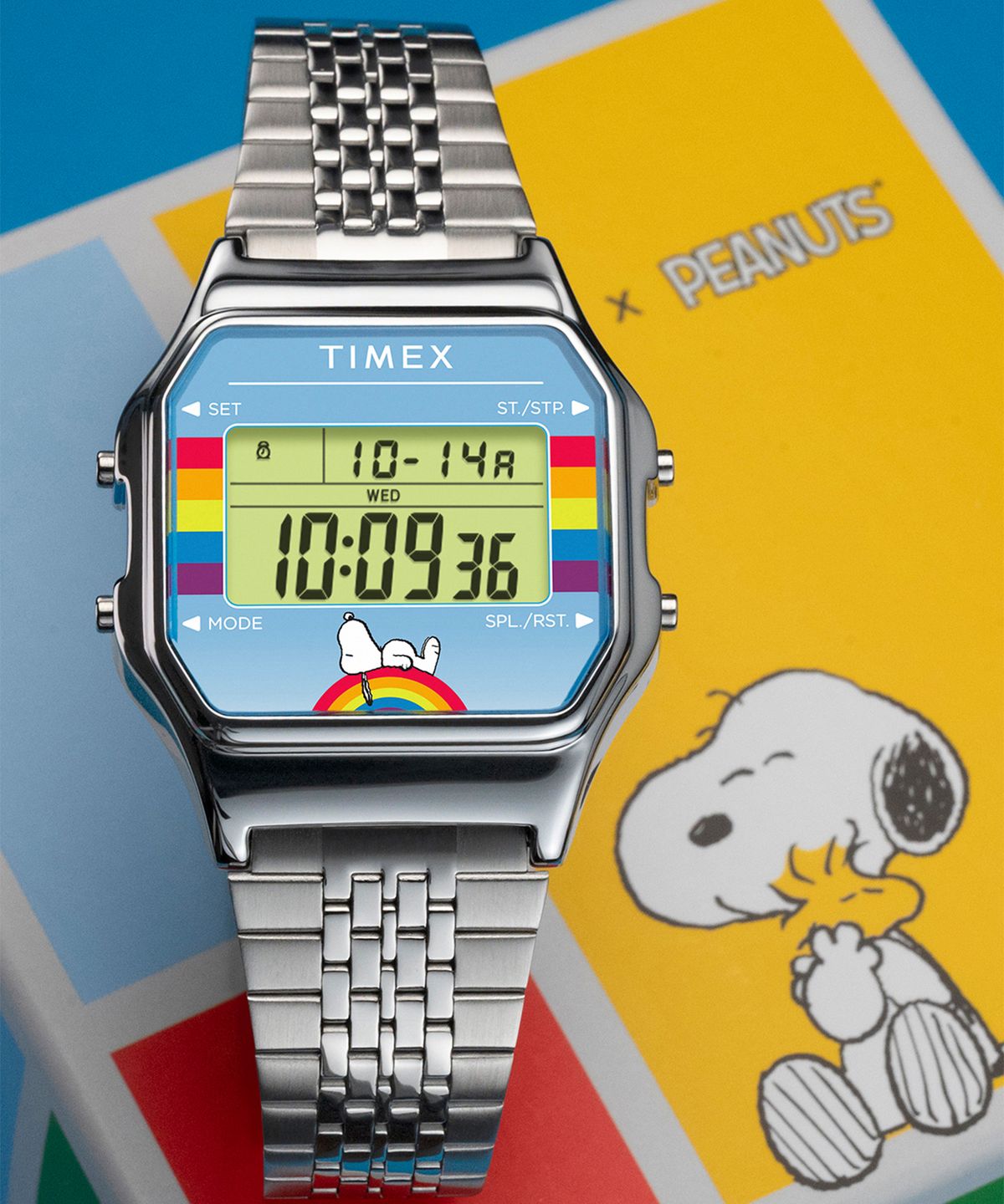 타이맥스(TIMEX) 타이맥스 x 피너츠 T80 드림 인 컬러 메탈손목시계 34mm