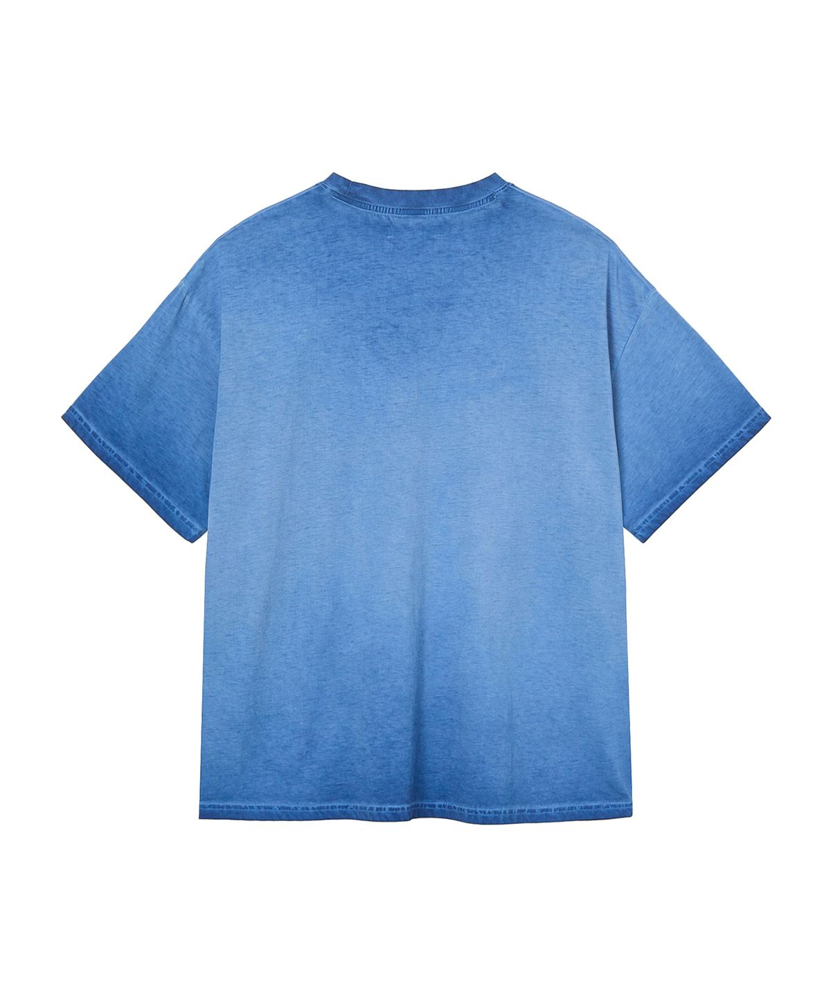 다이닛(DEINET) WASHED LOGO T-SHIRT IN BLUE