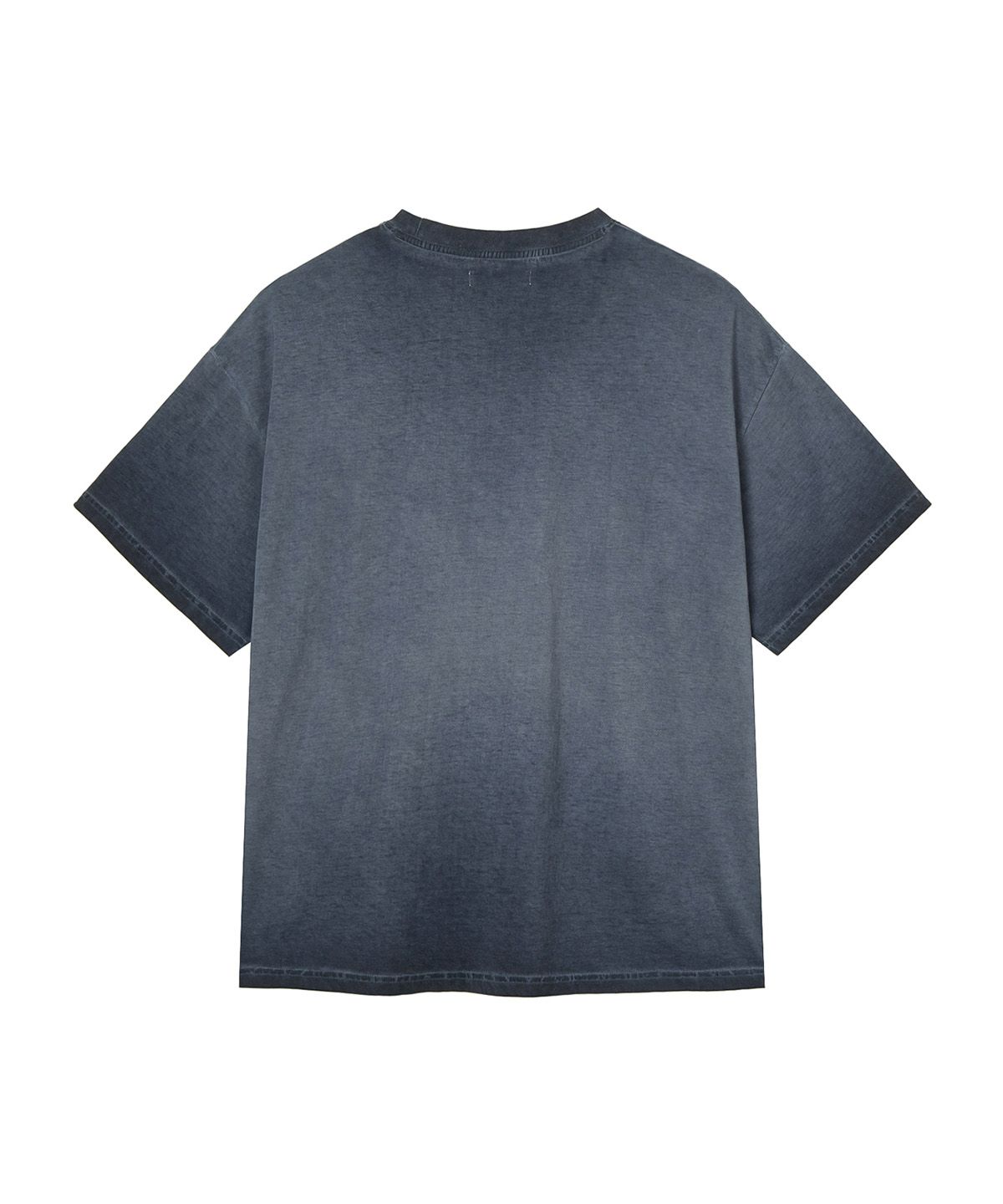 다이닛(DEINET) WASHED LOGO T-SHIRT IN BLACK